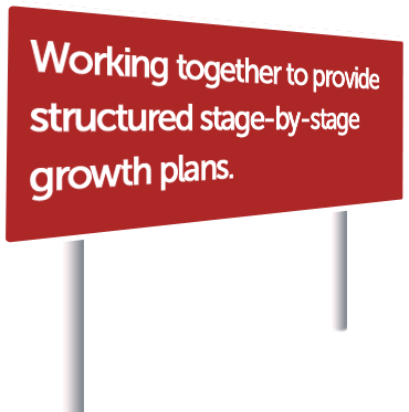 Working together to provide structured stage-by-stage growth plans.